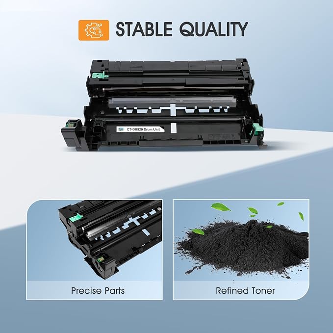 DR920 Drum Unit Black 2 Pack DR-920 Compatible for Brother DR920 DR 920 DR-920 for HL-L5210DN HL-L6210DW HL-L5210DW HL-L6210DWT HL-L5210DWT L6217DW L6310DW MFC-L5710DN L5710DW L5715DW L5915DW Printer