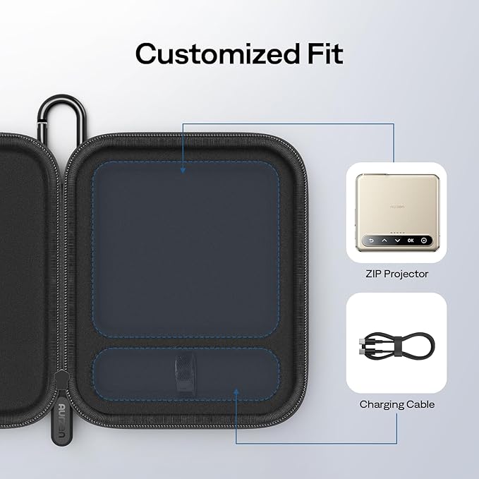 Aurzen CasePlay Carrying Case and Magnetic Suction Mount for ZIP Projector