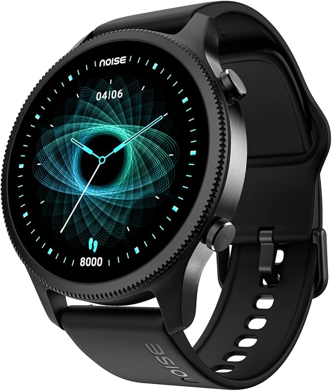 Noise Halo Premium Metallic Smartwatch, 1.43" AMOLED Display, 7 Day Battery, BT Calling (Make/Answer), Dust & Water Resistant, 100+ Sport Modes, NoiseFit App Supprt, 1 Year Warranty (Jet Black)