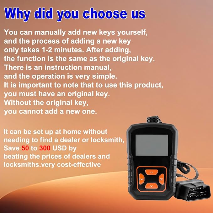 DIY Remote Key Fob Replacement Kit for 2008-2011 Chrysler 300/ 2008-2010 Dodge Charger/ 2008-2014 Dodge Challenger/ 2011-2013 Dodge Durango/ 2008-2013 Jeep Grand Cherokee with Easy OBD Tool，2Pcs