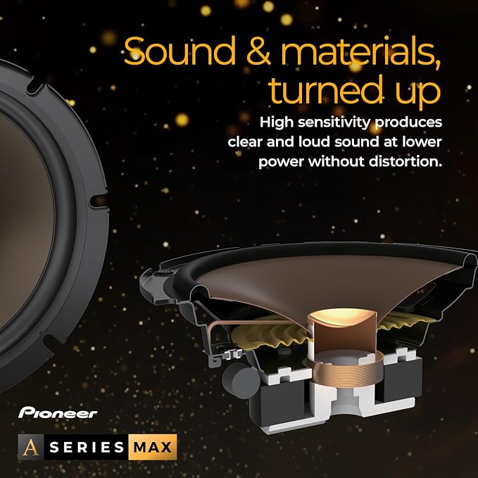Pioneer A-Series MAX TS-A693CH 6” x 9” 2-Way Speakers (Pair) – 460W Max, Balanced Sound + Smooth Treble, Enhanced Bass, Ideal Factory Upgrade, Installation Adaptors Included