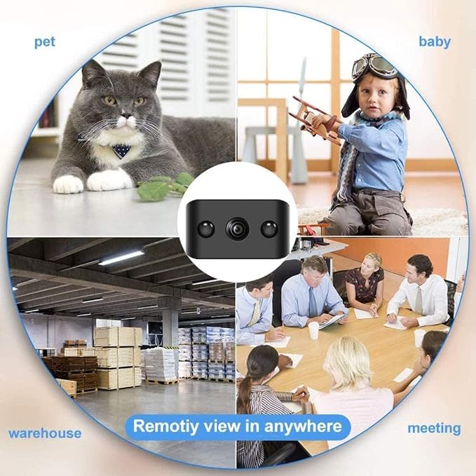 Small Indoor Outdoor Camera Security Wireless Home Cameras Spy Mini WiFi Pet Camaras, HD Tiny Nanny Cam,Wide Angle,Night Vision, Home Indoor Outdoor Camara,Can No Need WiFi Cams For House Security
