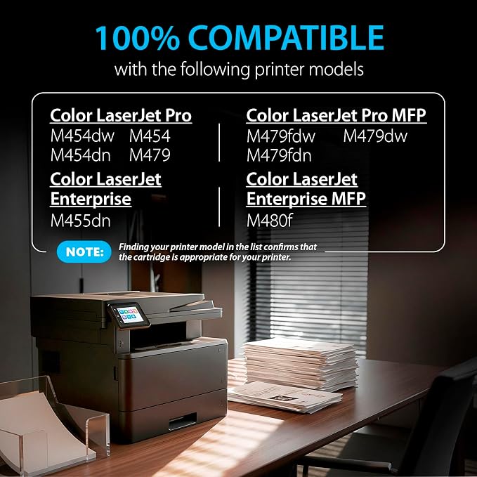 Smart Ink Compatible 414A Toner Cartridge Replacement for HP 414 A with Built-in Chip (2 Black Pack) to use with Color LaserJet Pro MFP M479fdw M479fdn M479fdw M454dw M454dn