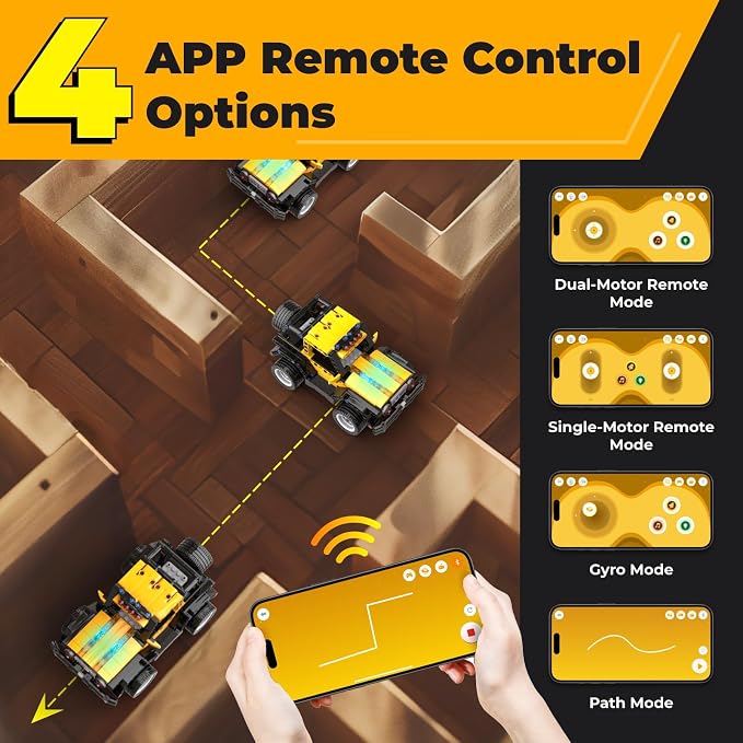 Apitor Robot X 12-in-1 Programmable APP RC Robot and Robot R 4-in-1 Educational Coding Off Roader Car
