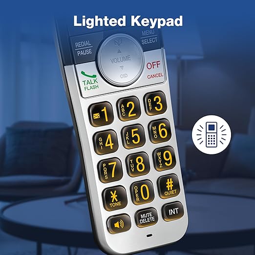 VTech Cordless Phone with 2 Handsets — Big Buttons, Large Backlit Display, Answering Machine, DECT 6.0, Caller ID, Intercom, Easy to Use | VG232-2