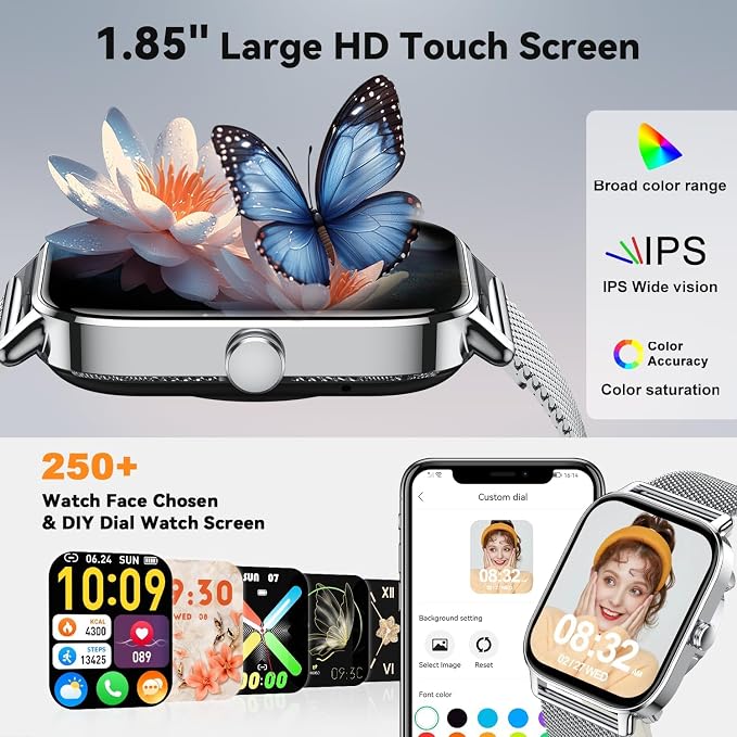 Smart Watch for Men Women Fitness Tracker: Make Answer Call Digital Mens Watches Waterproof Running Pedometer Smartwatch for Android Phone iPhone Samsung Compatible Sleep SpO2 Heart Rate Monitor Step
