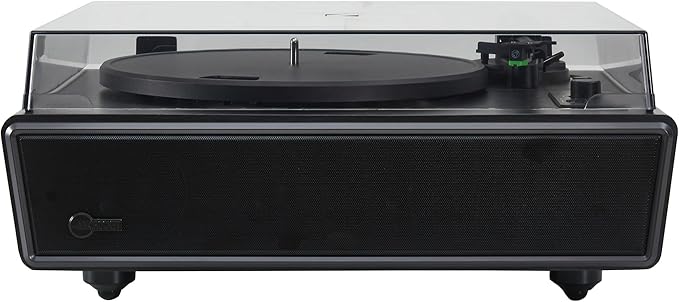 Arkrocket Huygens High Fidelity Bluetooth Record Player with Built-in Speakers Belt Drive Vinyl Turntable with Moving Magnet Cartridge, Bluetooth Input Output and Aux-in (Huygens Black)