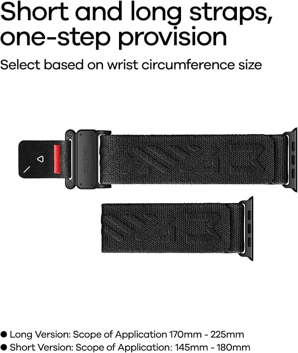 Aulumu C03 Snap Functional Titanium Buckle for Apple Watch Ultra (3/2/1) Nylon Band | Luxury Embossed Texture Knit | Quick-release Design | iWatch Bands for 49/46/45/44MM