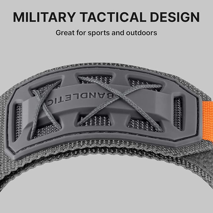 Bandletic Compatible with Garmin Tactix 8 51mm Watch Band - 26mm Quick Fit Nylon Strap Replacement for Fenix 8 51mm 7X 6X Pro/5X Plus/3 HR/Instinct 2X Solar 3 50mm/Enduro/Epix Pro2/Quatix 8 51mm 7x 6x