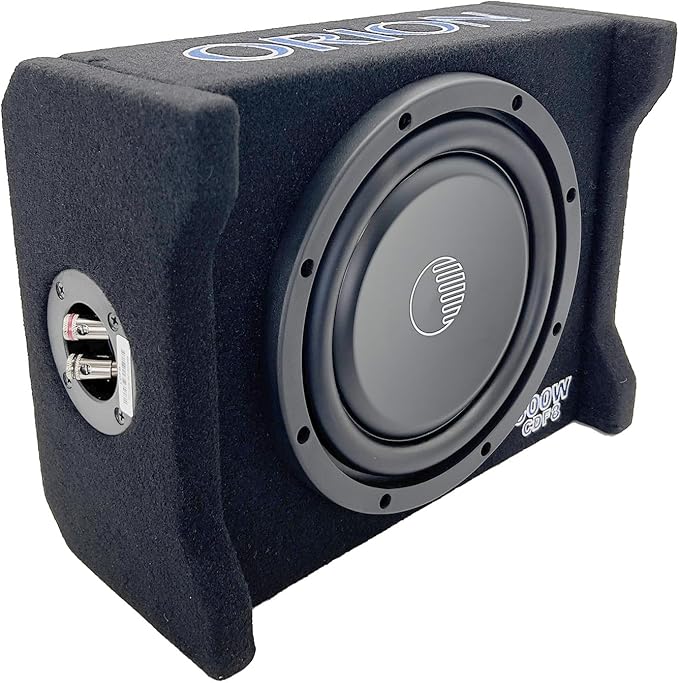 ORION Cobalt CDF8 8” Passive Down-Firing Subwoofer Enclosure – 200W RMS/800W Max, Slim Sealed Sub Box for Cars & Trucks, Low-Profile Air-Tight Bass Thin Enclosure, Shallow Mount