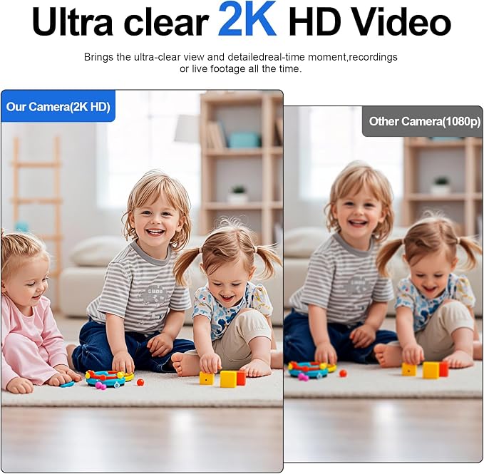 4G Surveillance Camera, Security Camera, 2K HD Indoor/Outdoor Security Camera, HD Night Vision, AI Motion Detection