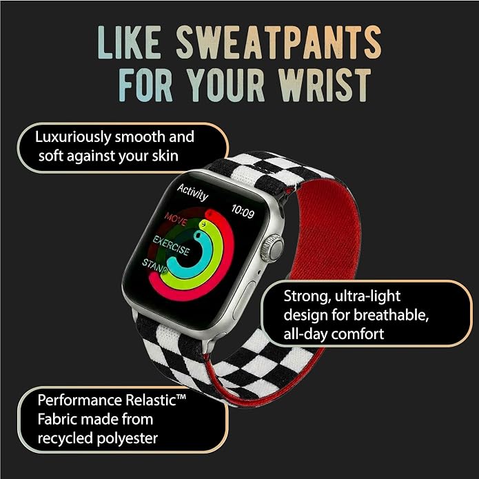 Braxley Bands for Apple Watches - Stretchy and Washable - Adjustable with Apple Watch Bands for Women & Men - Compatible with Apple Watch Series SE Ultra 9 8 7 6 5 4 3 2 1