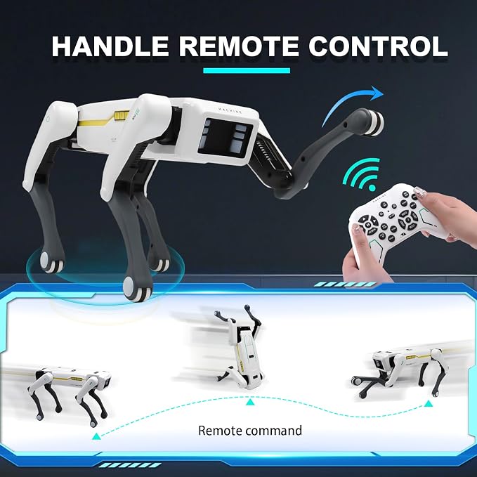 jaming Smart Robot Dog,2.4Ghz Remote Control Robot Dog Toy,AI Voice Control Connect to Cell Phone Bluetooth，APP Programming,Will Dance,Interactive,Ideas Gift