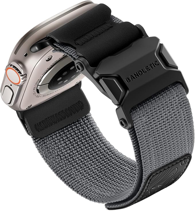 Bandletic Magnetic Nylon Band Compatible with Apple Ultra Watch Band, Rugged Loop Strap Comfortable Watchbands for iWatch Ultra3/2 49mm,Series 11 10 46mm, 9/8/7 45mm, SE3/6/SE/5/4 44mm, 3/2/1 42mm