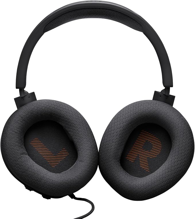 JBL Quantum 100M2 - Wired Over-Ear Gaming Headset with omnidirectional, Detachable mic with Mute Option and Fabric-Covered Memory Foam Ear Cushions, Compatible with All Platforms (Black)