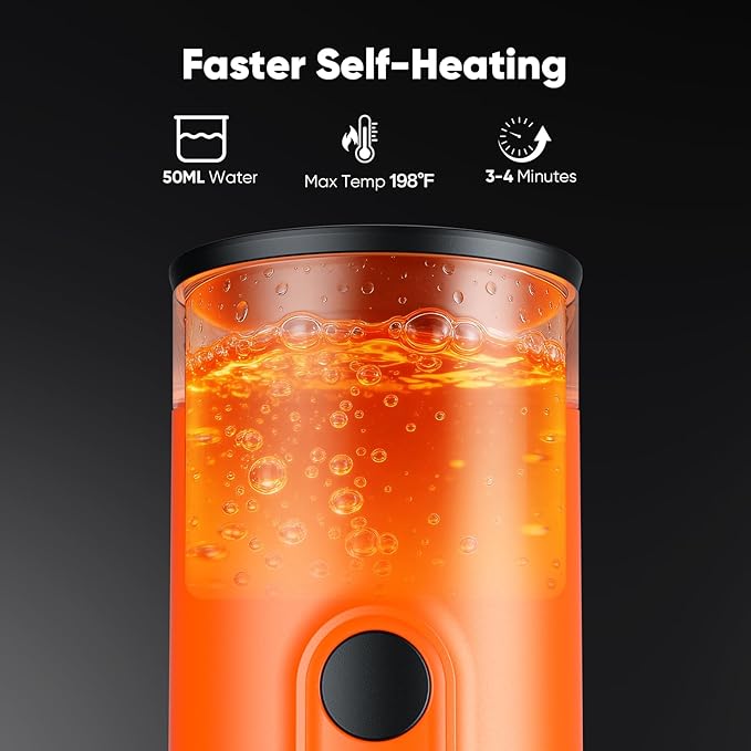Portable Espresso Machine, Self-Heating, 15 Bar, Type-C Rechargeable, Works with Capsules & Ground Coffee, Coffee Maker for Camping, Hiking, Outdoor Travel, Car RV, Business Trips