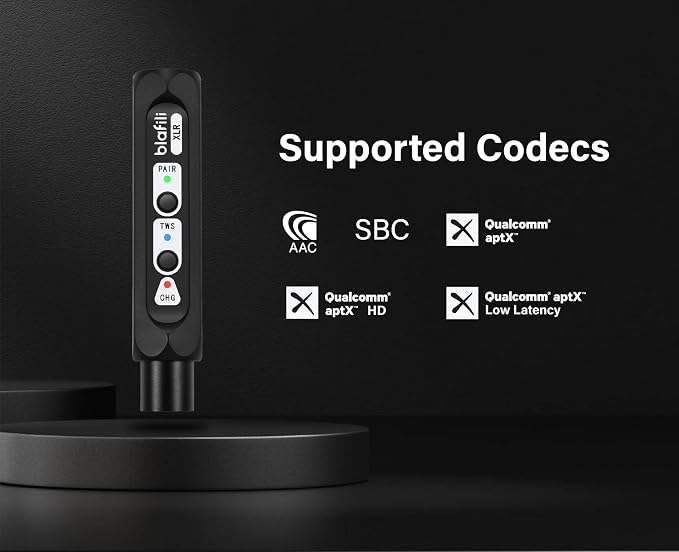 XLR Bluetooth Receiver XLR Male Output for Audio Mixers | aptX HD Low Latency, TWS pairing, for PA systems and powered speakers, not a Bluetooth transmitter