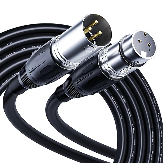 3-pin Balanced XLR Microphone Cable Male to Female, OFC Wire，Balanced XLR Cable Suitable for Speaker Systems, Radio Station and More XLR-BLFM-S (3Feet, 1Pack)