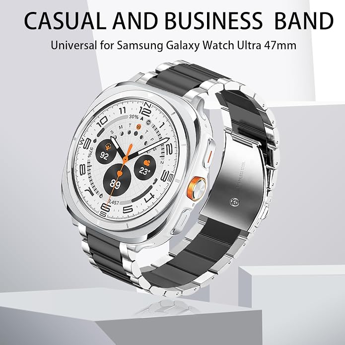 GOLDTOLUCK No Gap Stainless Steel Band Compatible with Samsung Galaxy Watch 8 7 6 5 4 Classic FE Pro Ultra 40mm 44mm 46mm 43mm 47mm 45mm 42mm Replacement Men Women Milanese Metal Elegant Casual