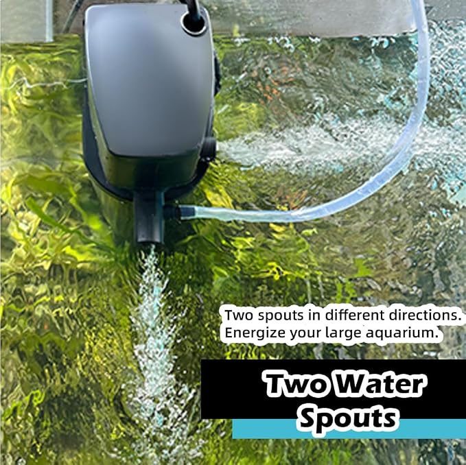 COOSPIDER Aquarium Filter 200GPH U-V Fish Tank Green Clean Machine for 30-100 Gallon Tank, Submersible Pump Filter for Water Clean, Internal Filtration System for Saltwater Freshwater Crystal Clear
