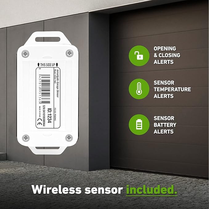 ismartgate LITE Smart Garage Door Opener Remote, APP Control, Compatible with Apple Homekit, Amazon Alexa, Google Assistant, IFTTT, Compatible with All Garage doors. Wireless sensor included.