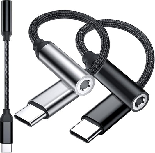 Wired Earbuds with Microphone for Chromebook Laptop PC,3.5mm in Ear Headphones and 3 Pack USB-C to 3.5 mm Headphone Jack Adapter