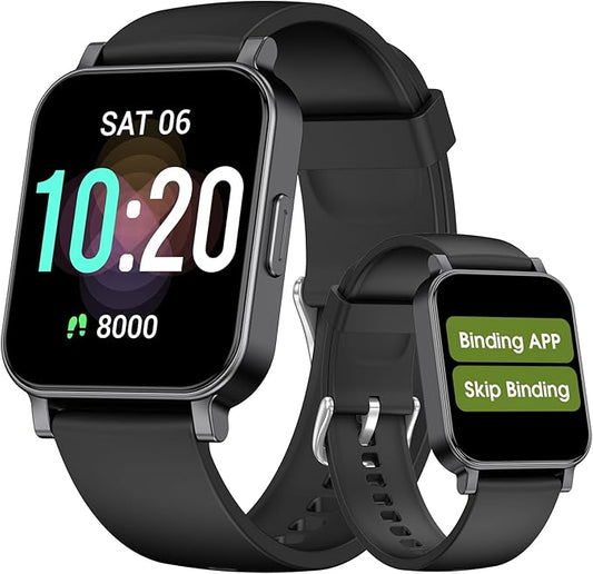 DAVIKO Smart Watch Senior Friendly No App/Phone Required,Pedometer Waterproof Fitness Tracker Watch with Step Counter Calories/Sleep Tracker for Walking Running for Men Women