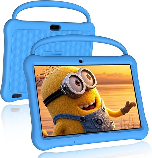 10 inch Kids Tablet, Android 13 Tabletas for Kids 64GB, Large HD IPS Display,iWawa Pre Installed, Parental Control,Educational Games,Toddler Tablets with Case,WiFi,Bluetooth(Blue)