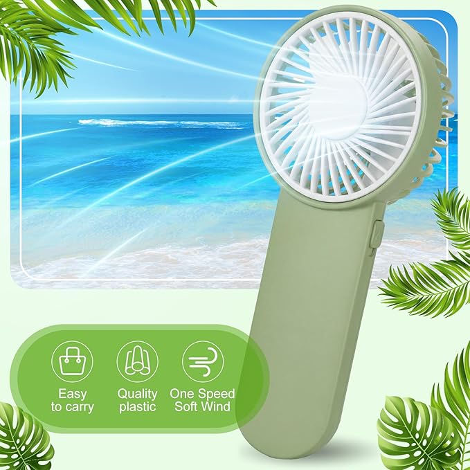 Sumind 12 Pcs Small Personal Portable Fan Mini Handheld Bulk 1 Speed Electric Cute Battery Powered for Neck Lash Makeup Women Men Travel Camping Indoor Outdoor Summer (Morandi Colors)