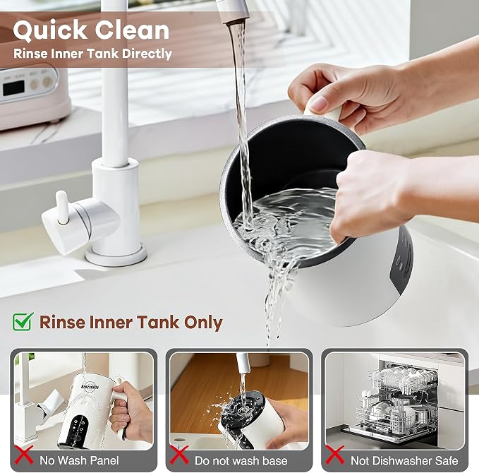 4-in-1 Electric Milk Frother, 350ml/11.8oz Automatic Milk Steamer Machine for Coffee, Hot & Cold Milk Froth Maker for Latte, Cappuccino, Quiet One-Touch Operation, Easy to Clean (White)