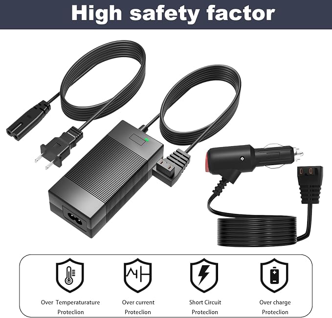 Power Cord Kit for Car Refrigerator Compatible with Alpicool, Bodega, Euhomy, BougeRV, ARB, ICECO, Setpower, JoyTutus Car Refrigerator Power Adapter