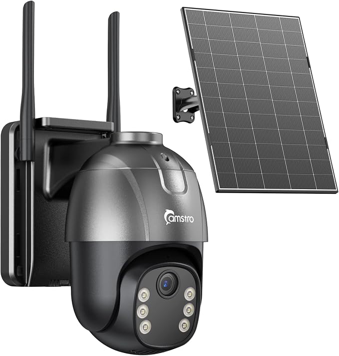 4G Solar Security Cameras Wireless Outdoor with 32GB SD Card, Forever Power with Solar Panel, 24/7 Recording, Color Night Vision, AI Detection, Easy Setup, IP66 Waterproof,New AOV Technology