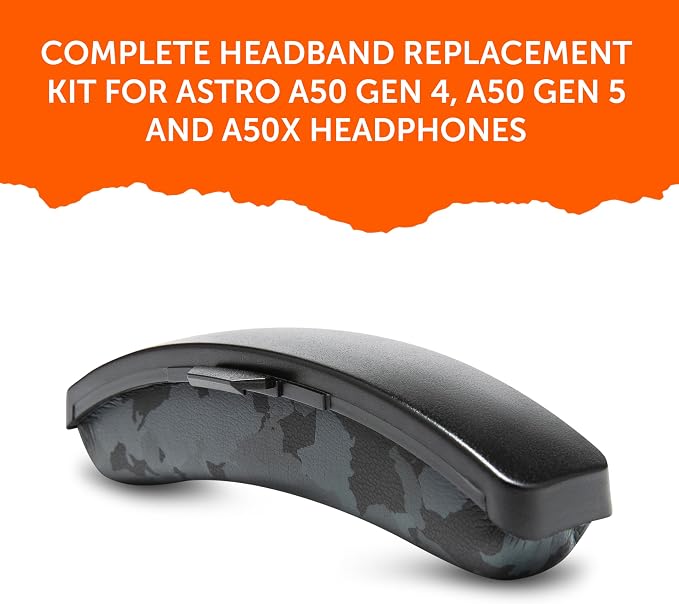 WC Mod Kit A50 - Cooling Gel Earpads + Headband Replacement for Astro A50 Gen 4, Gen 5 & A50X by Wicked Cushions | Enhanced Comfort, Cooling & Durability | Black Camo