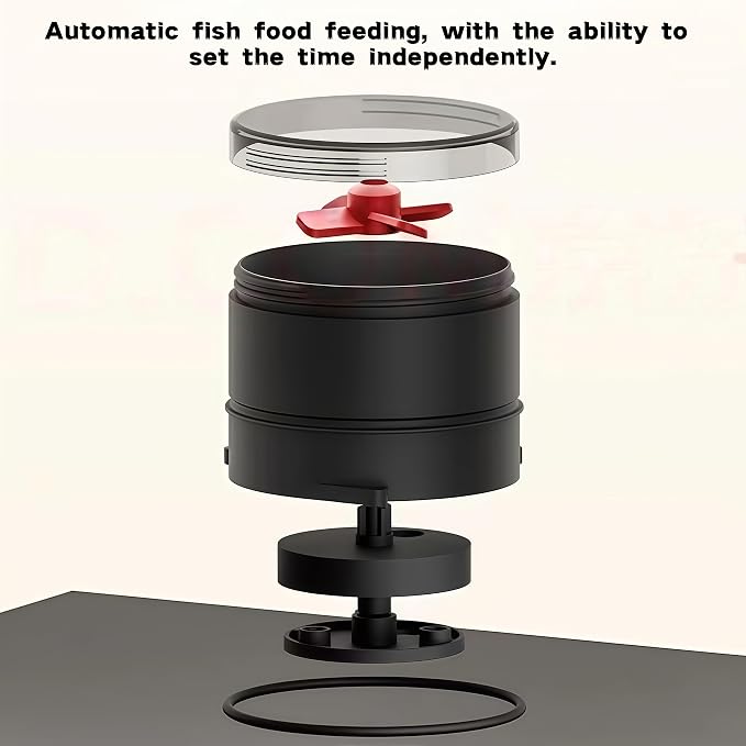 Fish Tank 4-Gallon Aquarium Set, Equipped with an Automatic Feeder, 8 Color Lighting Modes, an Automatic Three-in-one Silent Oxygen Pump, and a Temperature Display.