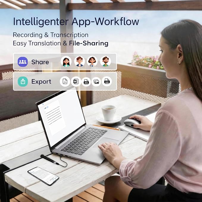 Note AI Voice Recorder Pen, AI Voice Recorder Pen with Summary & Mind Map, AI Note Taking Device with 150 Languages Transcription, Smart Meeting Recorder for Lectures, Interviews, Calls