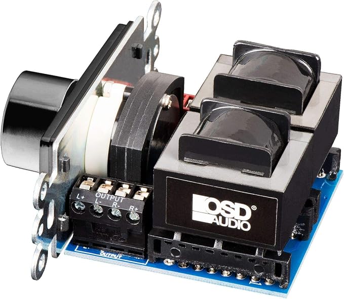 OSD Audio 300W in Wall Volume Control Impedance Matching for Home Speakers, Rotary Knob Black SVC300