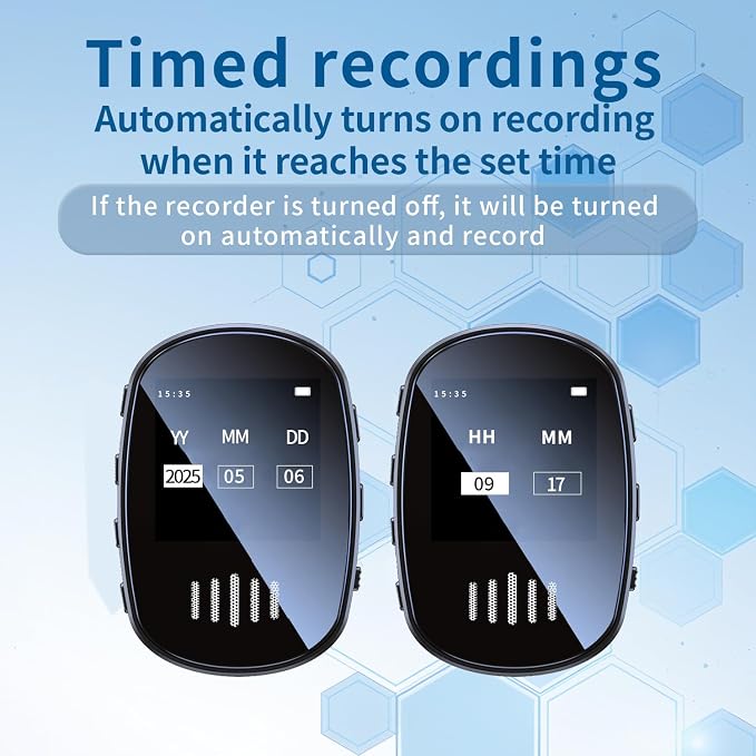 128GB Noise Reduction Voice Activated Recorder,Portable mini Recording Device,Power-on Password,Digital-Voice-Recorder with Playback,Timed Recording,Conference/Lecture/Classroom Learning