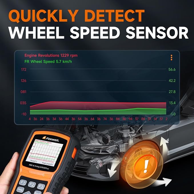 FOXWELL NT630 Plus with NT301 Plus ABS SRS SAS Code Reader Scan Tool Bi-Directional OBD2 Scanner OBD2 Scanner with 12V Battery Tester
