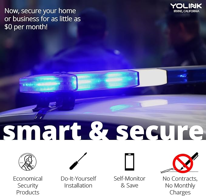 Smart Siren Alarm, Loud 110 dB, Wireless Security Siren for Home Security/Intrusion/Burglar, Panic Alerts, Audible Alerts, Remote Control, Alexa, Google, Home Assistant, IFTTT - Hub Required