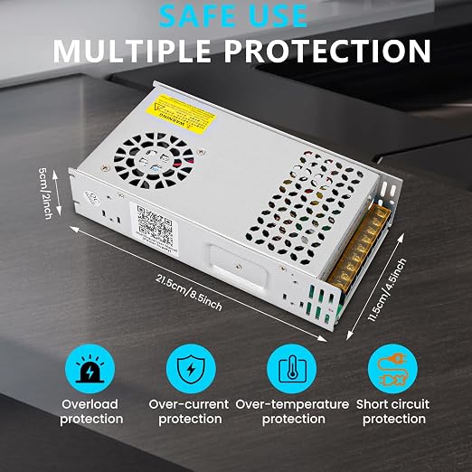 New Version DC 12V 50A 600W Power Supply 110V AC to 12V DC Converter Power Supply Adapter 50A 600W Switch Transformer for Motor Pump CCTV Security Camera Car Stereo 3D Printer