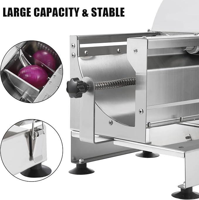 Commercial Vegetable Fruit Slicer, 0.2-10mm Adjustable Thickness, Stainless Steel Manual Vegetable Cutter Machine for Slicing Fruit Potato Lemon Onion Cabbage Tomato