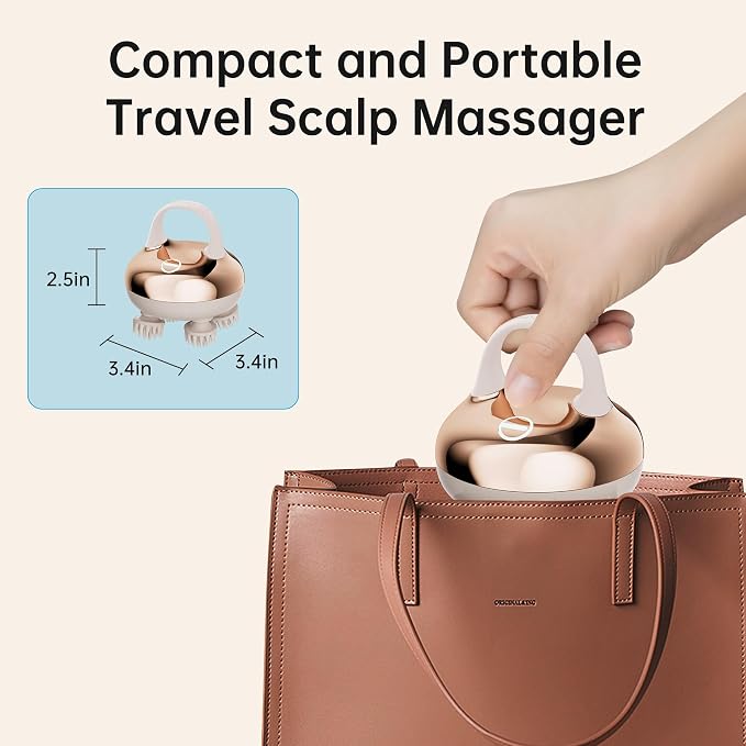 COMFIER Cordless Scalp Massager with 3 kneading Modes, [2026] Gift for Men,Women,Waterproof Head Massage with 8 Claws for Deep Cleansing,Head Scratcher,Body Massager,Cat Massage