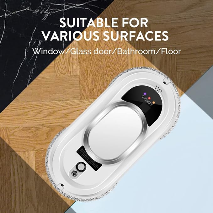 CHOVERY Window Cleaner Robot,Smart Glass Cleaning Robotic with 5600Pa Strong Suction,Remote Control Window Cleaning Robot for Windows/Tiles/Class Door