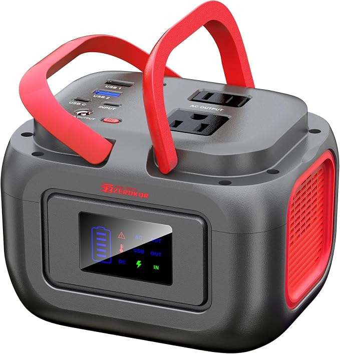 Portable Power Station 120W, Outdoor Power Bank Generator with AC Outlet, External Battery Power Pack with USB C Input for Camping Home Use VanLife Adventures