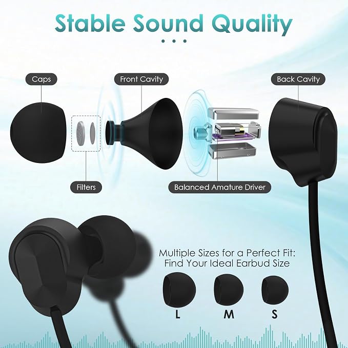 Neckband Bluetooth Headphones（1-Year Quality Support) , 1000H Extra Long Battery Life with Magnetic Earphones,Wireless Earbuds with Mic,Waterproof In-Ear Headset for Sports/Workout/Office (Greenish)