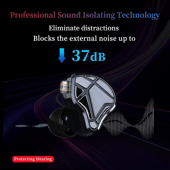 KZ Axas Gaming Earbuds Wired with Mic for PS4 PC Xbox PS5, Noise Isolation IEM for Gaming with Low Latency, Comfort-Fit Earphones for Laptop, Consoles and Mobile (White, Mic)