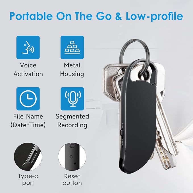 Digital Voice Recorder, XIXITPY 32GB (2000 Hours) Voice Recorder with AI Noise Reduction, Portable Voice Activated Recorder for Work Lecture Meeting Interview Class