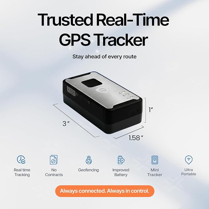 Brickhouse Security Spark Nano 7 GPS Tracker for Vehicles - Covert Car Tracker Device and Fleet GPS Tracker - GPS Tracking Device with App and 4G LTE Coverage in North America - Subscription Required