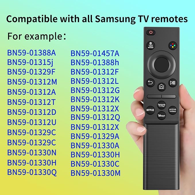2PCS Replacement Remote Control for Samsung TV, BN59 Remote Control for Samsung Smart QLED NEO LED 8K TVs, Compatible with BN59-01388A BN59-01388H BN59-01457A