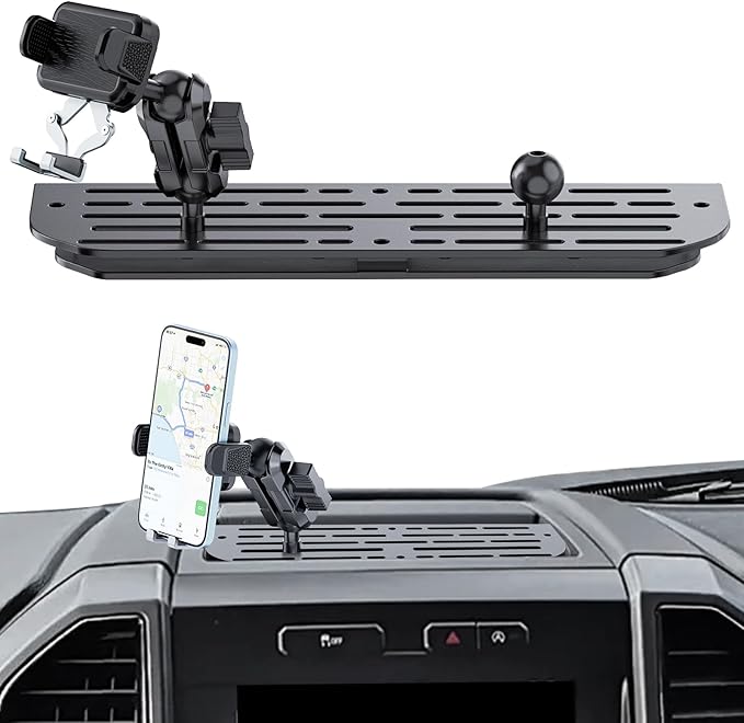 Metal Phone Mount for 2021-2024 Ford F-150 and 2021-2023 Ford Raptor Shakeproof Dash Mount Holder Cool Ford Accessory